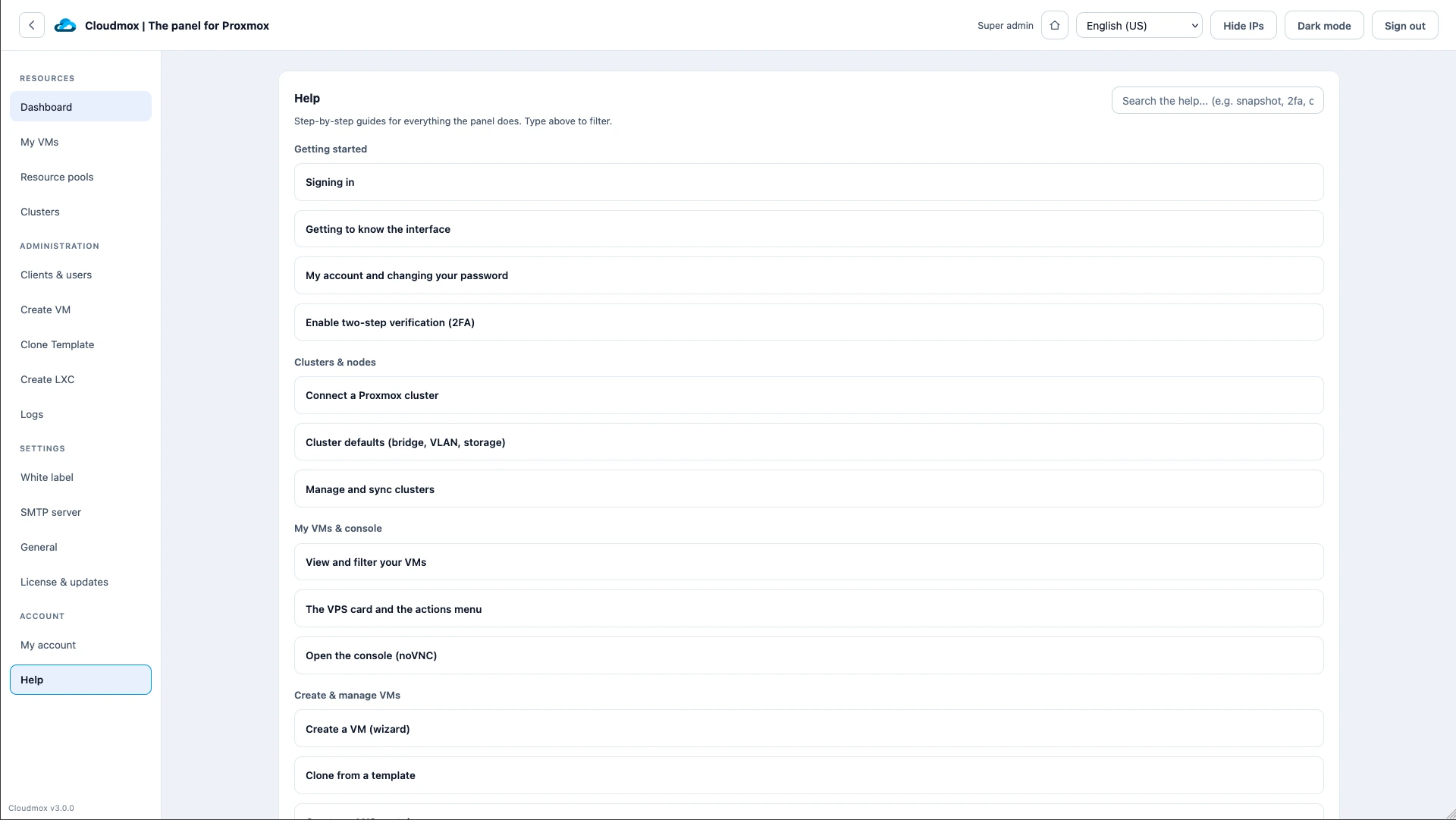 Help is available for all users.
