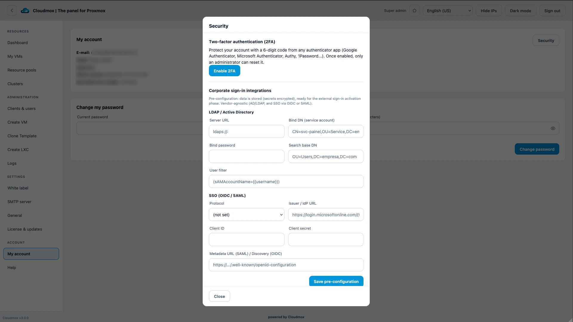 Use multiple SSO combined with Proxmox
