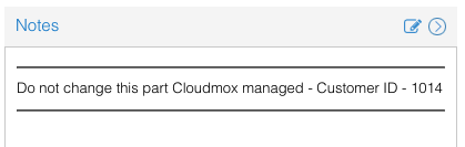 The note in Proxmox